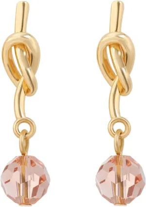 Love Knot Stud Earrings for Women Girls Hypoallergenic Gold Infinity Knot Post Earrings Jewelry Gifts