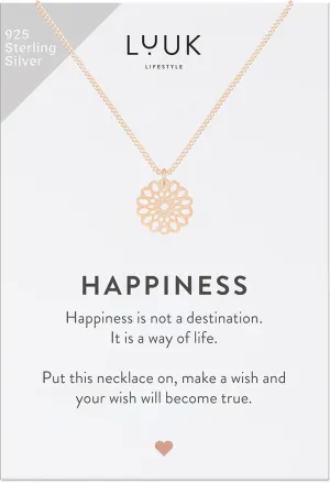 LUUK LIFESTYLE 925 sterling silver filigree necklace for women with pendant, trendy feminine jewelry for everyday life, adjustable length, 19, gift idea for her, gift card, silver, gold, and rosgold