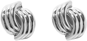 LUVA Knot Stud Earrings for Women, 18K Gold Plated Stainless Steel Love Knot Link Statement Earrings, Geometric Trendy Fashion Earrings, Waterproof, Anti Tarnish