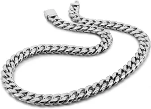 Men 925 Sterling Silver Solid Miami Cuban Chain Necklace 10MM &12MM- Curb Cuban 18 "20 "22" 24 "26" 28" Thick Big Link Choker For Man - Fine Jewelry
