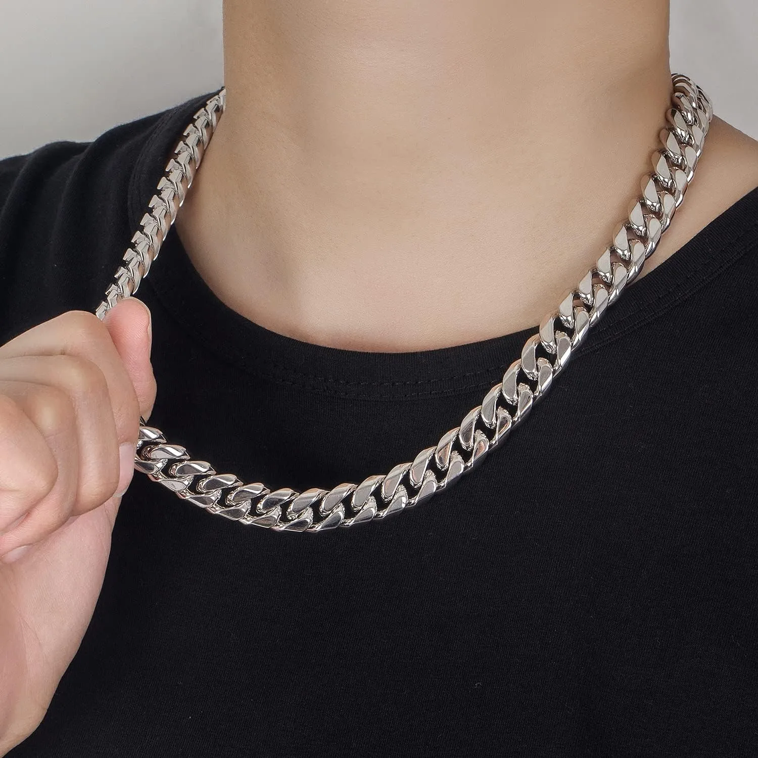 Men 925 Sterling Silver Solid Miami Cuban Chain Necklace 10MM &12MM- Curb Cuban 18 "20 "22" 24 "26" 28" Thick Big Link Choker For Man - Fine Jewelry