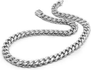 Men 925 Sterling Silver Solid Miami Cuban Chain Necklace 10MM &12MM- Curb Cuban 18 "20 "22" 24 "26" 28" Thick Big Link Choker For Man - Fine Jewelry