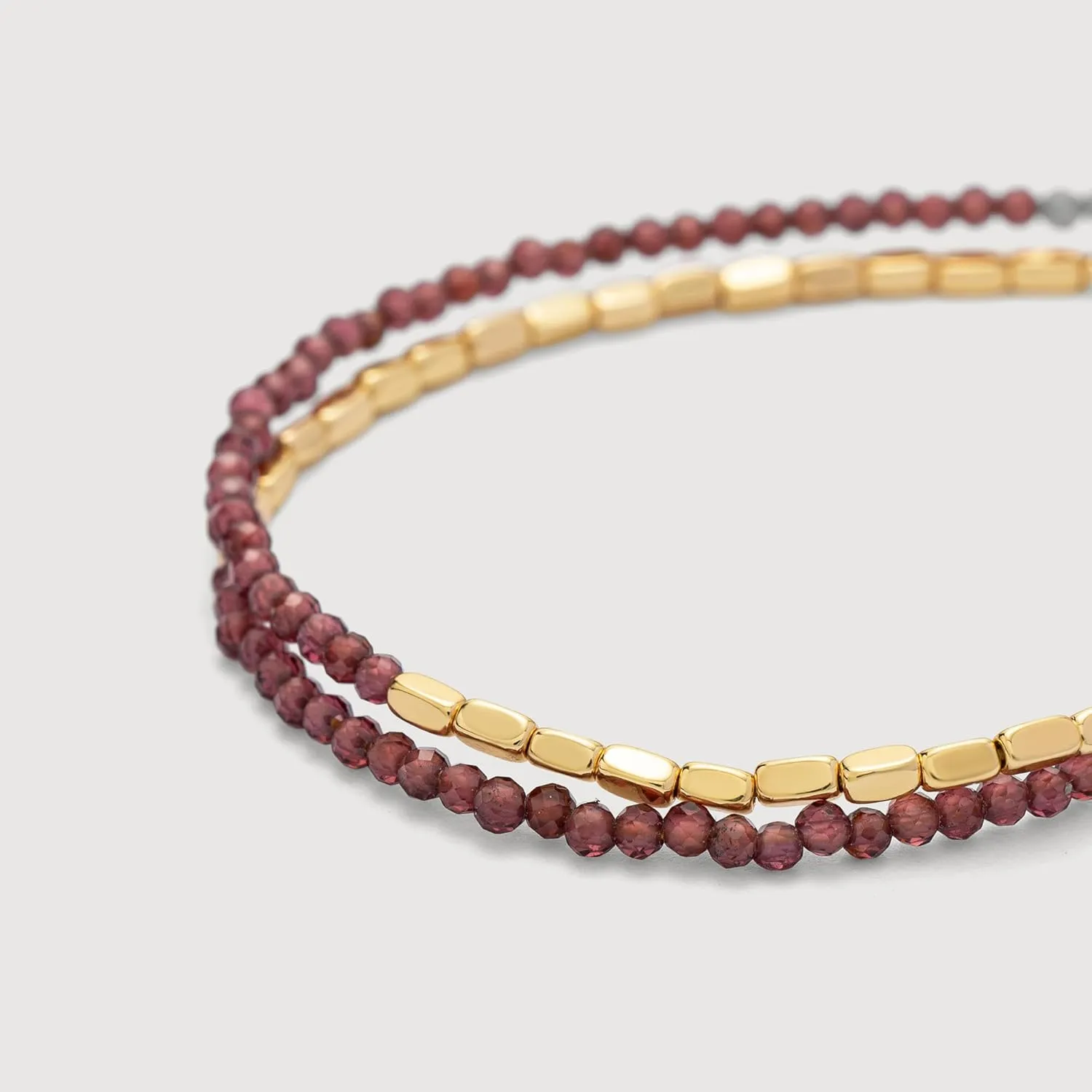 MEVECCO Bead Bracelet for Women Layered Stone Mixed Bracelets 18K Gold Plated Handmade Custom Beaded Charm Chain Bracelet Stack Jewelry Gifts