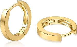 micuco Small Gold Hoop Earrings for Women 14K Gold Plated Huggie Hoop Earrings