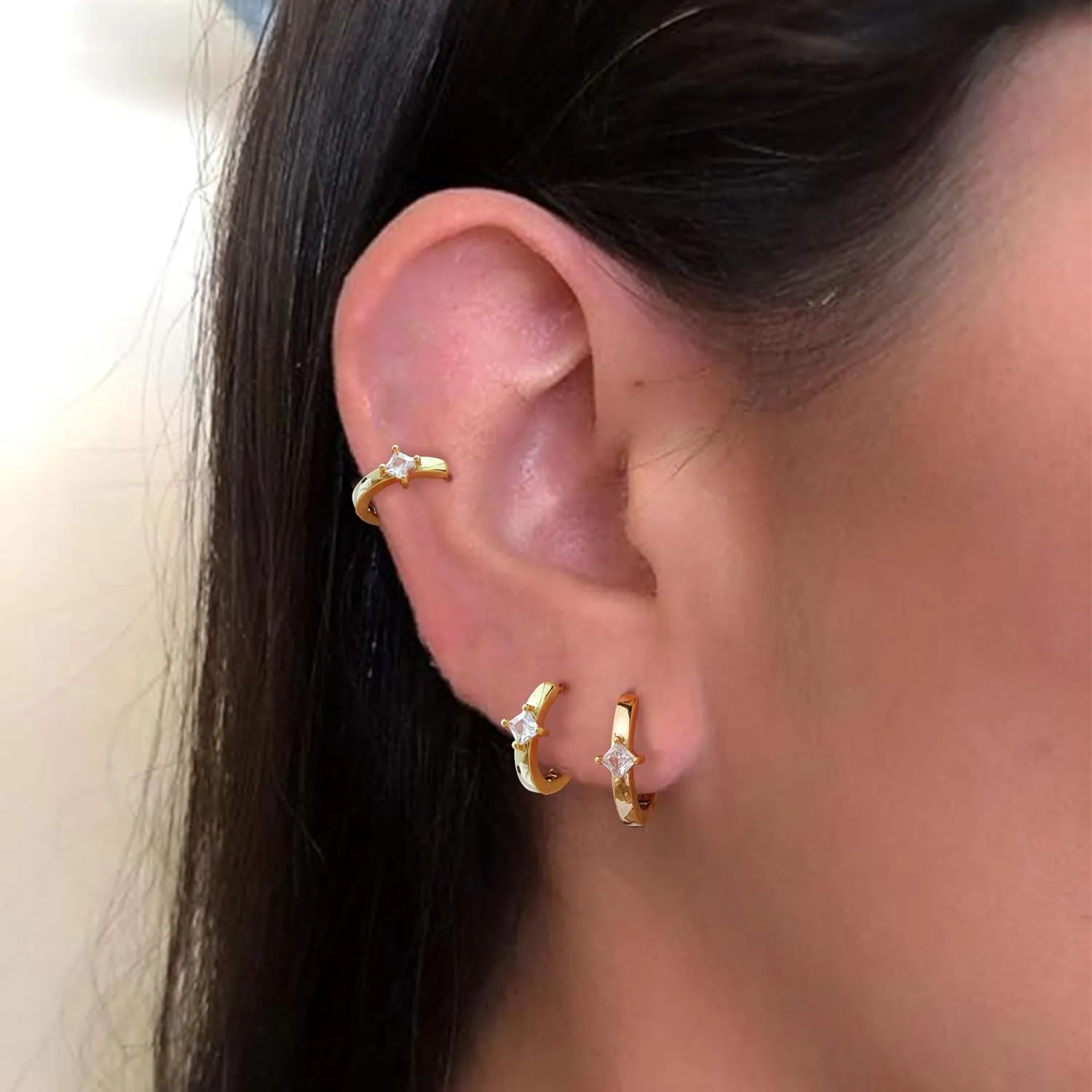 micuco Small Hoop Earrings for Women Tiny Cartilage Hoop Earrings for Men Helix Daith Tragus Ear Hugging Hoop Earrings Sleeper Hypoallergenic Earrings