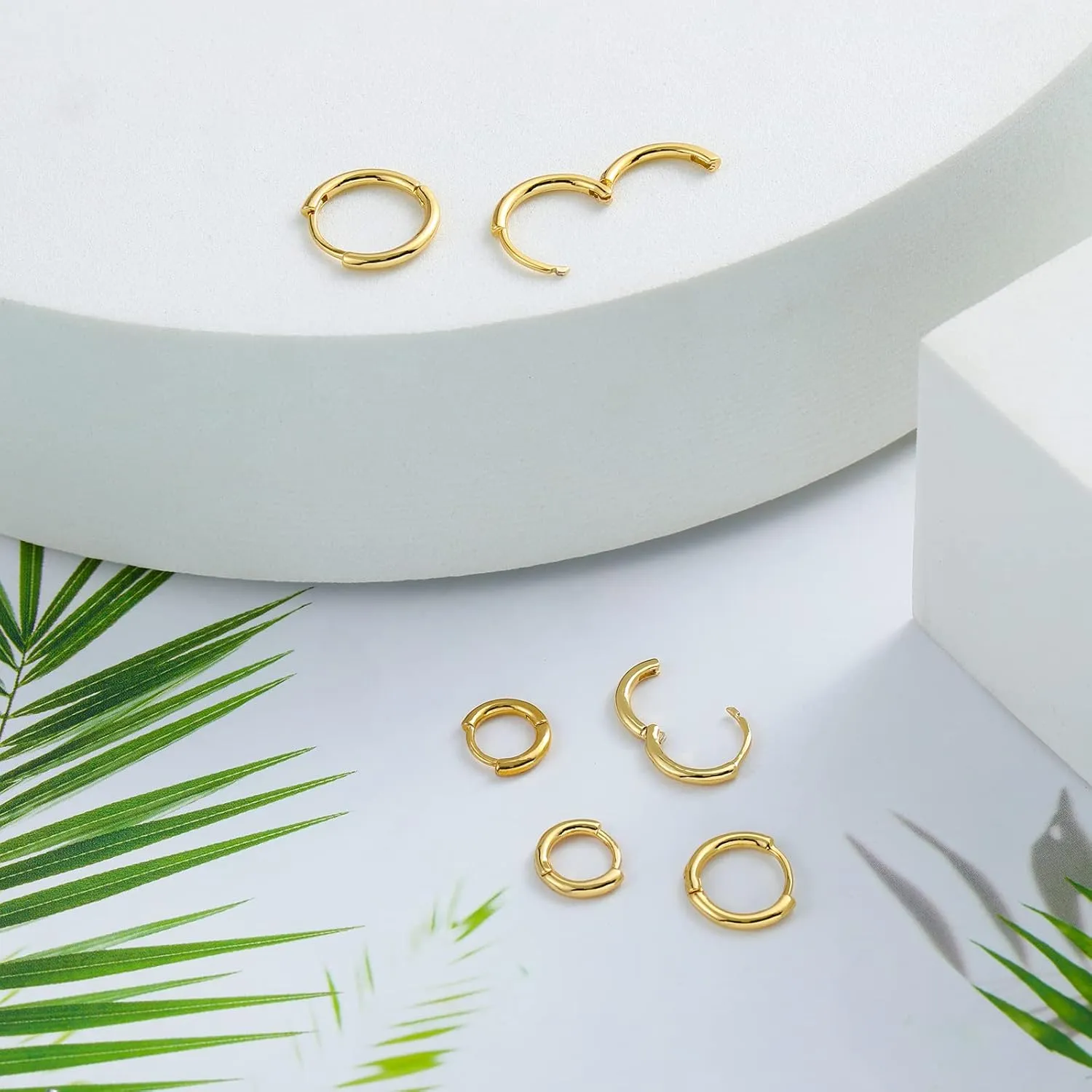 micuco Small Hoop Earrings for Women Tiny Cartilage Hoop Earrings for Men Helix Daith Tragus Ear Hugging Hoop Earrings Sleeper Hypoallergenic Earrings