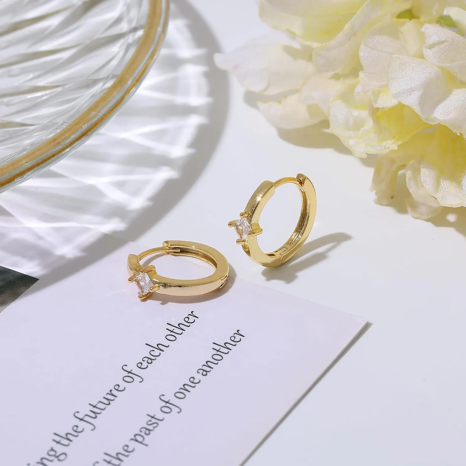 micuco Small Hoop Earrings for Women Tiny Cartilage Hoop Earrings for Men Helix Daith Tragus Ear Hugging Hoop Earrings Sleeper Hypoallergenic Earrings