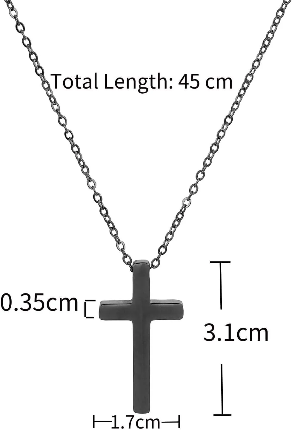 MILAKOO Cross Pendant Necklace Multi-layered Choker Crucifix Inspiration Bible Verse Card Baptism Confirmation Gifts
