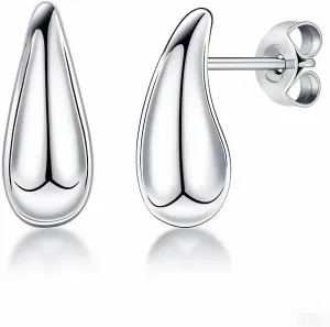 Mini Teardrop Stud Earrings for Women - Hypoallergenic Titanium Steel, 18K Gold Plated, Everyday Jewelry Birthday Gifts for Women Teen Her