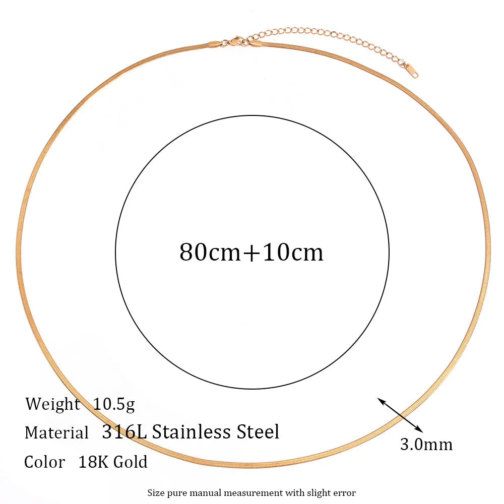 Minimalist Women Stainless Steel 18K Gold Plated Waist Chains