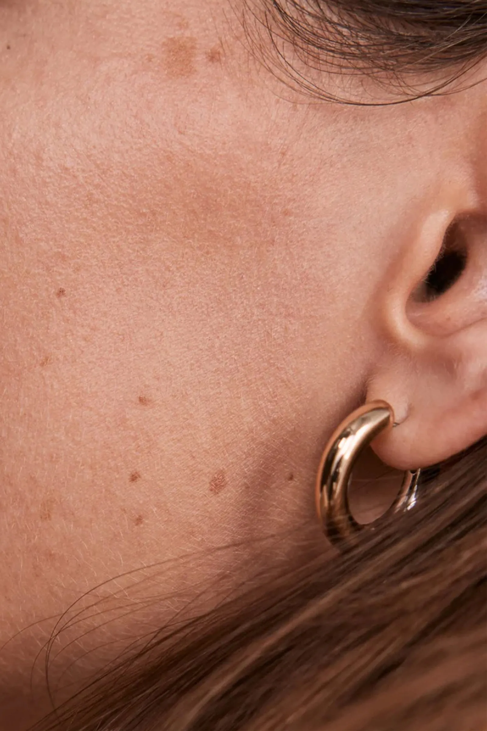 Mixed Metal Huggie Earrings