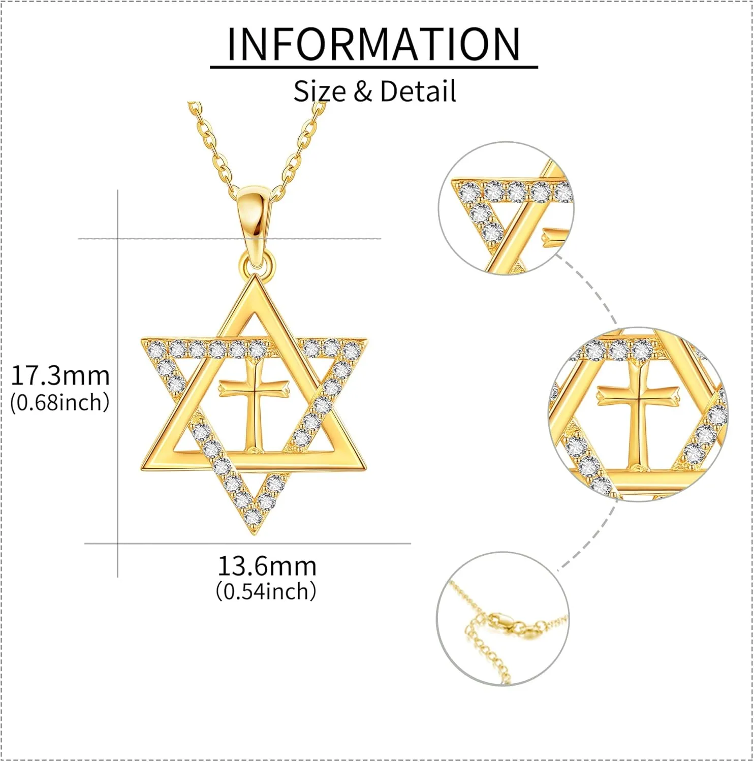 Mothers Day Gifts 14k Real Gold Dainty Necklace, Solid Gold Delicate Pendant For Women Mom Lover
