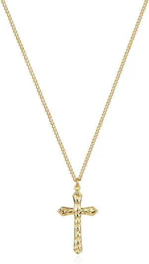 MTMY Gold Cross Necklace 14K Gold Plated Dainty Gold Cross Pendant Necklace for Women Delicate Necklace Jewelry