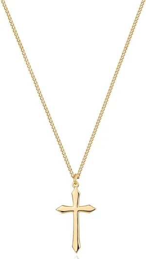 MTMY Gold Cross Necklace 14K Gold Plated Dainty Gold Cross Pendant Necklace for Women Delicate Necklace Jewelry