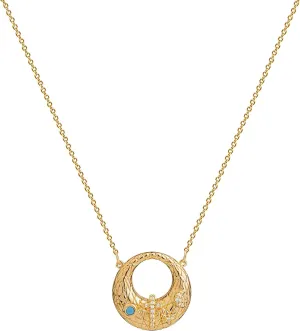 MTMY Gold Pendant Necklace for Women 14K Gold Plated Dainty Gold Necklace Simple Delicate Jewelry