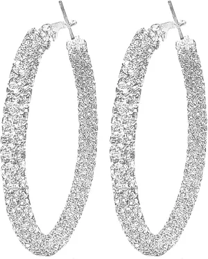 Multcolors Cubic Zirconia Hoop Earrings For Women Statement Oval Rhinestone Hoop Earrings 14K Gold Plated Chunky Hoop Earrings Dainty Lightweight Big Earrings Trendy Jewelry