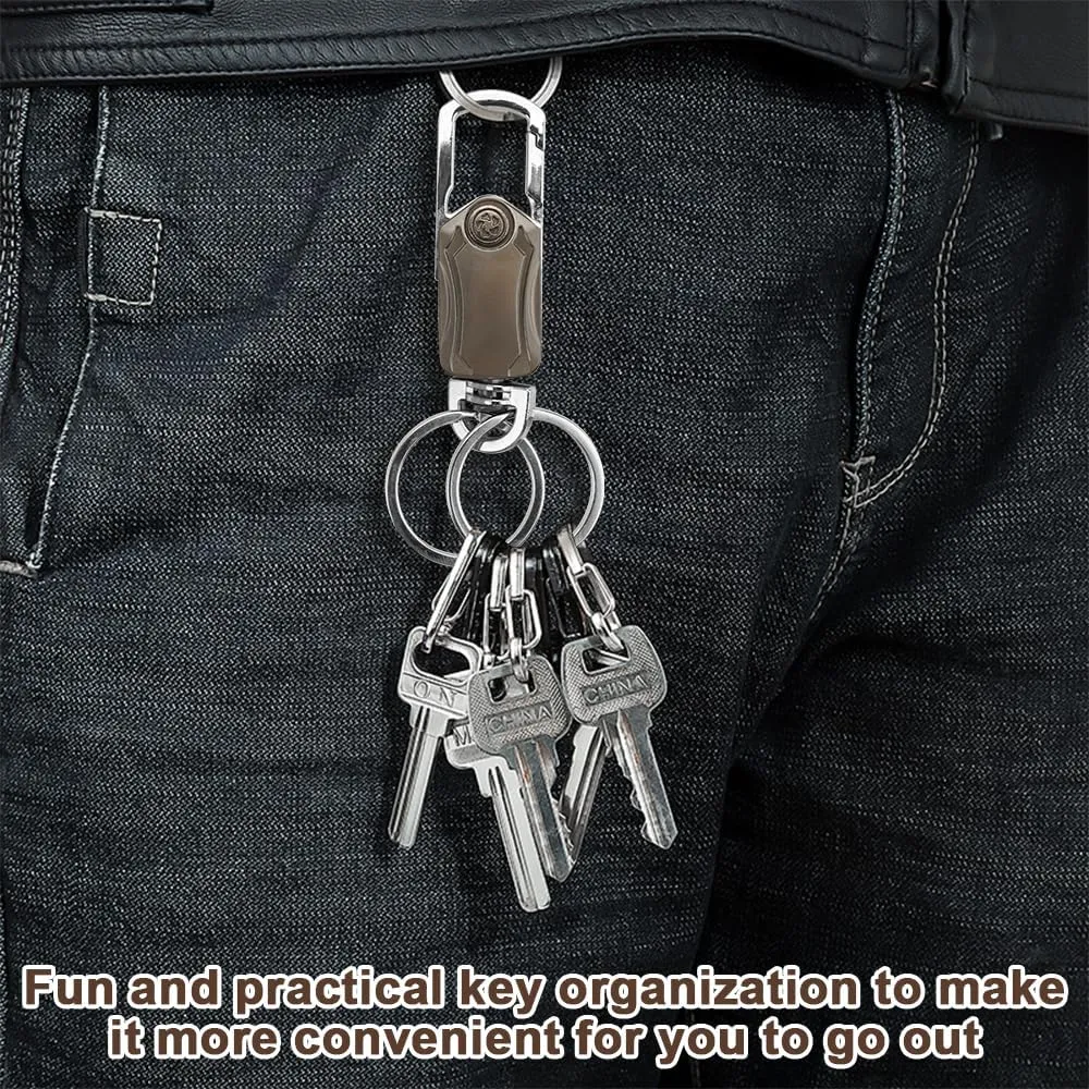 Multifunctional Heavy Duty KeyChain Key Ring - Carabiner Clip Car Key Chains,Bottle Opener, Fidget spinners
