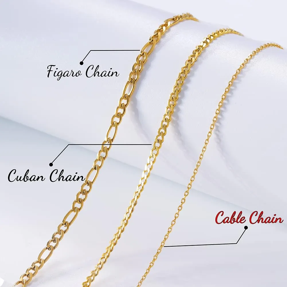 Name Necklace Personalized, 18K Gold Plated Custom Name Necklaces for Women Customized Name Plate Pendant Jewelry Gifts for Women