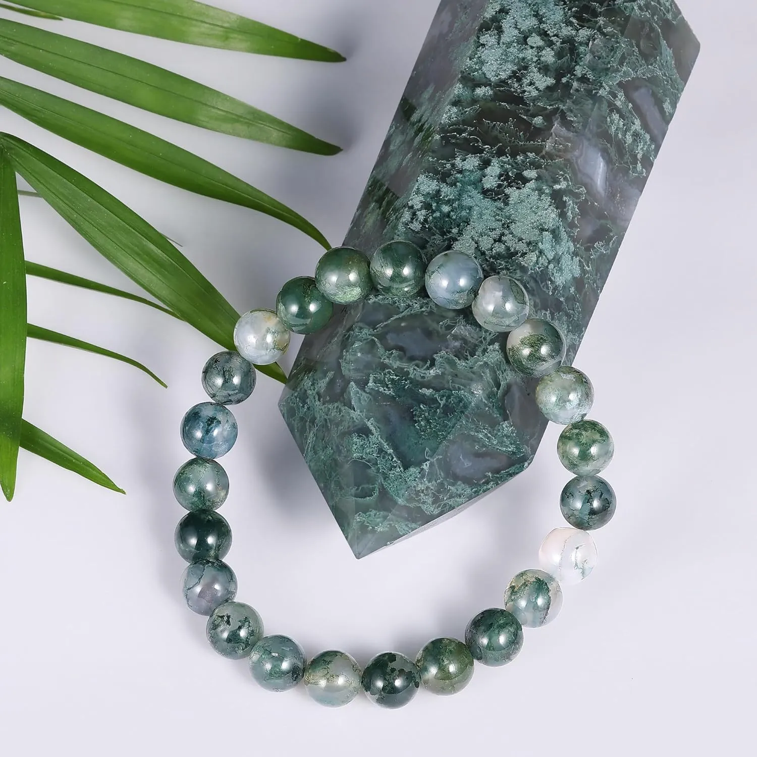 Natural Healing Crystal Stretch Bracelet, Stress Relief Anxiety Yoga Beaded Bracelets, Reiki Spiritural Chakra Positive Protection Quartz Gems Stones Bracelets, Natural Aesthetics Jewelry Fashion Accessory for Women Men Girls Gifts (Unisex)