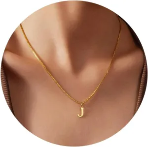 Nayno Initial Necklaces for Women 14k Gold Letter Necklace Gold Plated Dainty A-Z Choker Necklace Custom Gifts Necklace Gold Jewelry Necklace