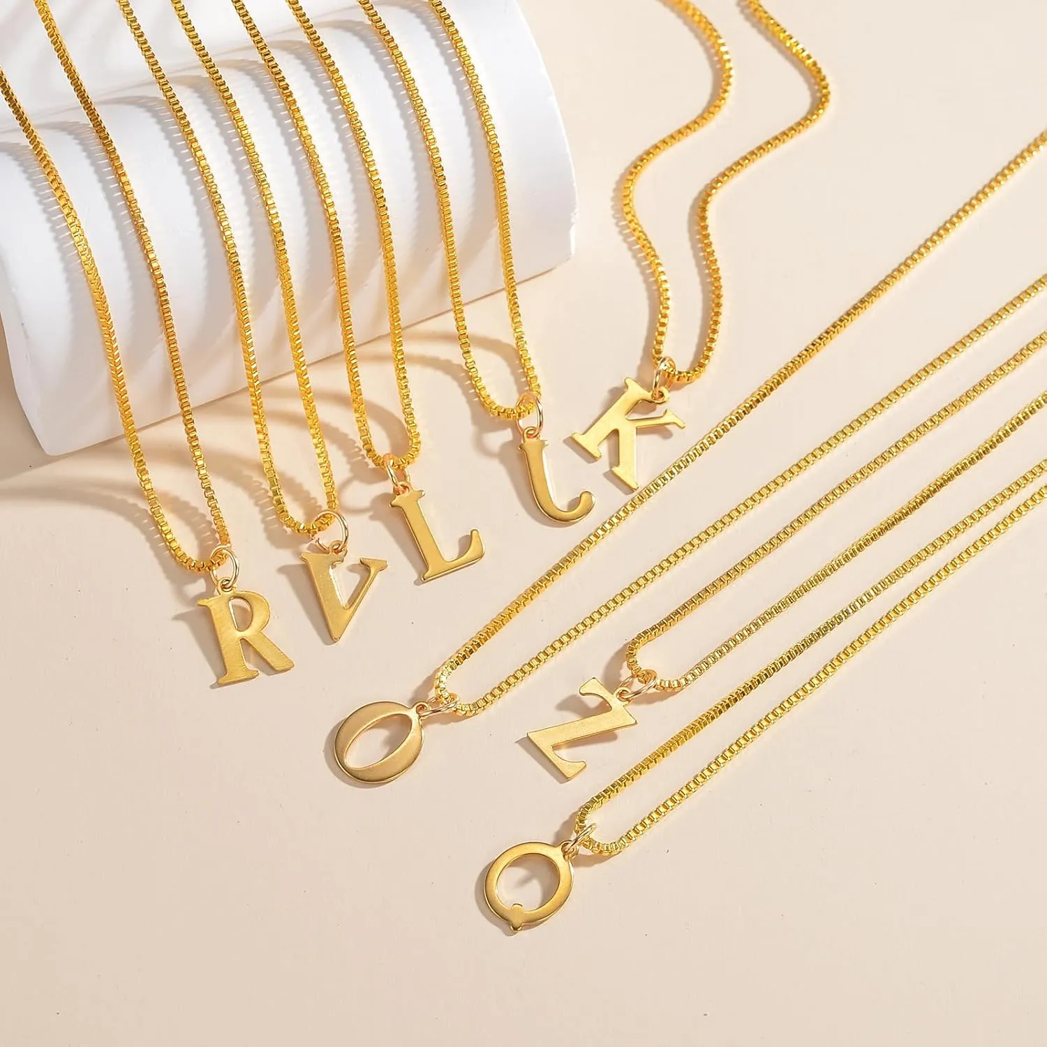 Nayno Initial Necklaces for Women 14k Gold Letter Necklace Gold Plated Dainty A-Z Choker Necklace Custom Gifts Necklace Gold Jewelry Necklace