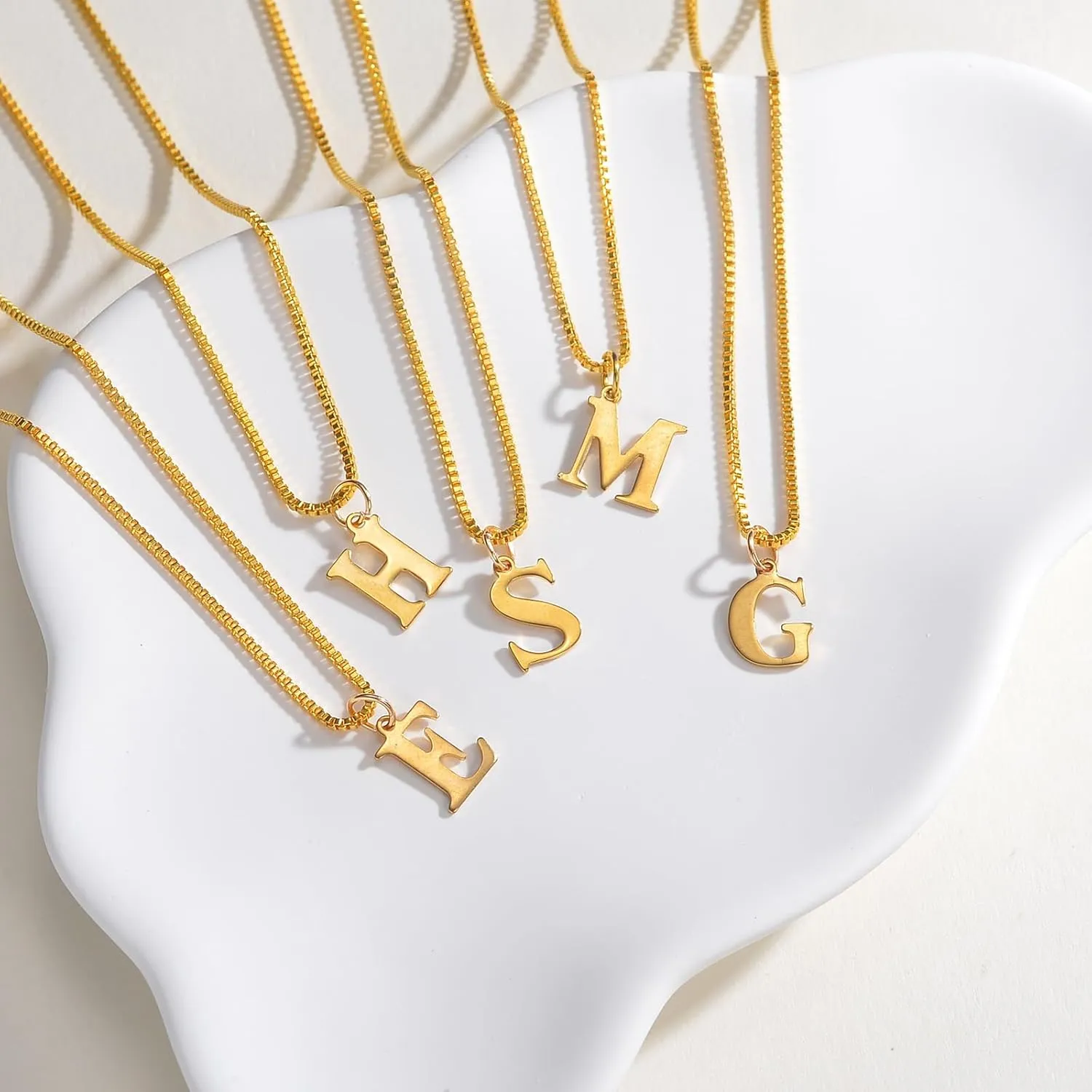 Nayno Initial Necklaces for Women 14k Gold Letter Necklace Gold Plated Dainty A-Z Choker Necklace Custom Gifts Necklace Gold Jewelry Necklace