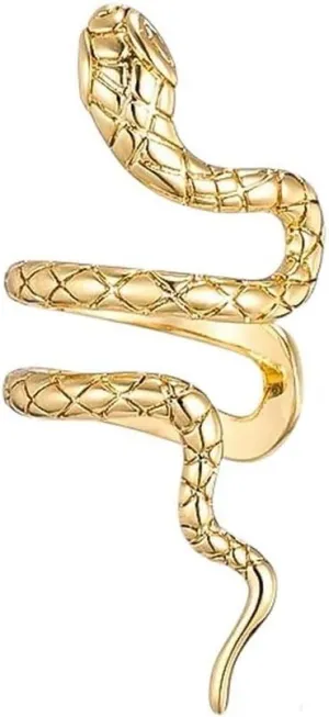 New 2025 1Piece Vintage Snake Wrap Ear Cuff Stud Earring For Women Men Gothic Jewelry Findings Clip On Earcuffs Women's Trend Hoop Earrings Fashion Trendy Accessories Creative Gift