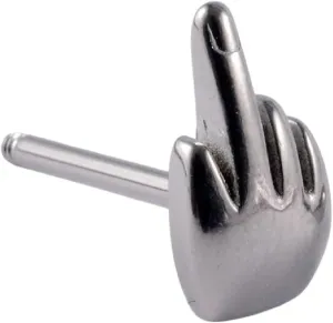 New 2025 Arrival 1Pc Stainless Steel Tongue Rings Middle Finger Tongue Barbell 16Mm Slave Ring Piercing Barbell Forbidden Piercing Body With For You Accessories Trendy Creative Gift