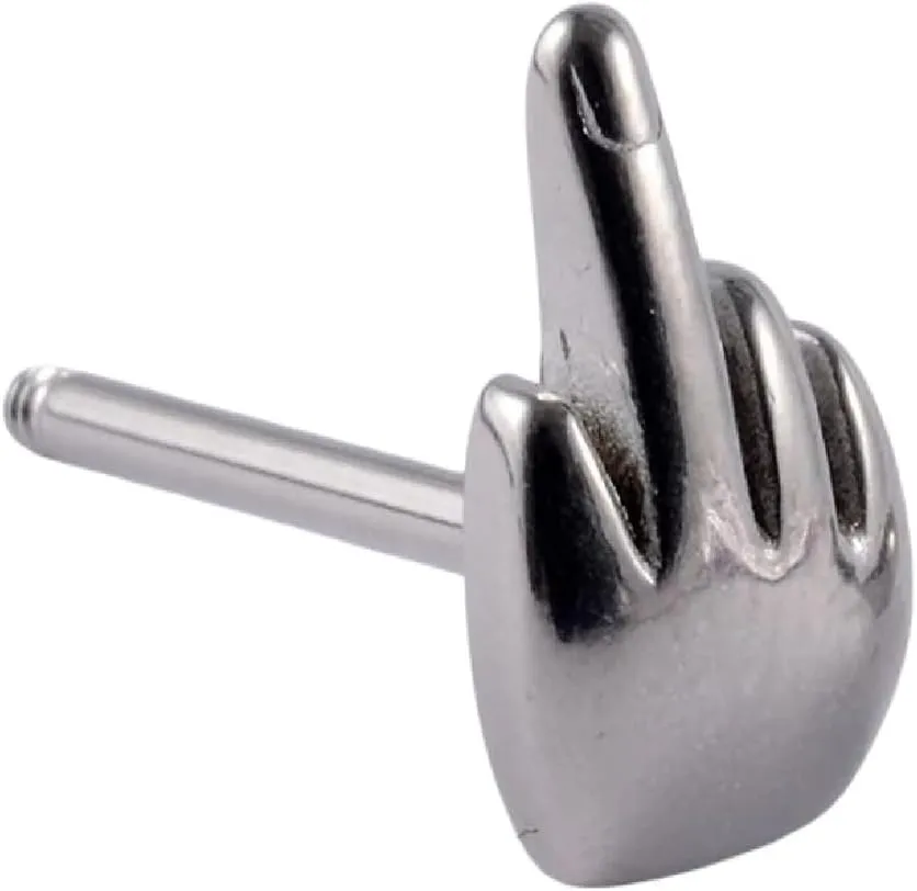 New 2025 Arrival 1Pc Stainless Steel Tongue Rings Middle Finger Tongue Barbell 16Mm Slave Ring Piercing Barbell Forbidden Piercing Body With For You Accessories Trendy Creative Gift