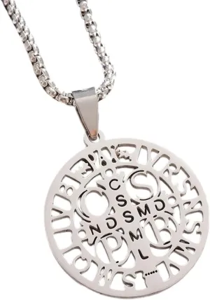 New 2025 Arrival Christian Jesus Cross Stainless Steel Pendant Little Angel Prayer Necklace For Men Women Vintage Religious Amulet Jewelry Gift With For You Accessories Trendy Creative Gift