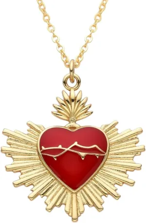 New 2025 Arrival Gold Color Sacred Heart Of Jesus Pendant Immaculate Heart Of Mary Necklace For Women Zircon Heart Charms Choker DIY Jewelry Gift Fashion Accessories Creative Gift