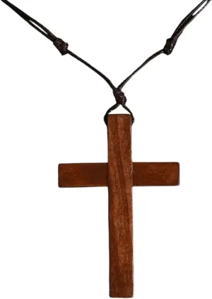 New 2025 Arrival Various Styles Catholic Cross Necklace Jesus Christ Pendant Choker Retro Jewelry Style Natural Wood Necklace Amulet With For You Accessories Trendy Creative Gift