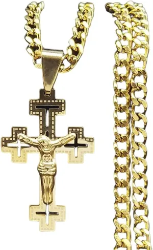 New 2025 Fashion Stainless Steel Catholic Jesus Pendant Necklace Women/Men Gold Color Necklaces Jewelry Collar Choker With For You Jewelry Fashion Accessories Creative Gift