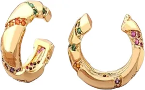 New 2025 For Design 13 Styles Ear Cuff Gold Color Non-Piercing Clips Earrings Cartilage Jewelry For Women Hers Birthday Party Gift With For You Jewelry Fashion Accessories Creative Gift