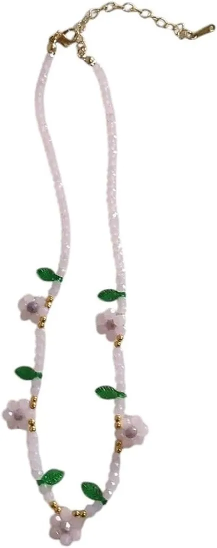 New 2025 Multicolor Handwoven Seed Beads Beaded Flower Choker Trend Imitation Pearl Collar Necklace Women Party Jewelry Findings Fashion Trendy Accessories Creative Gift