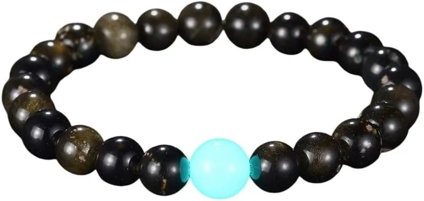 New 2025 Natural Stone Bracelet Yoga Luminous Glow In The Dark Charm Beads For Men Women Prayer Buddhism Jewelry Findings Fashion Trendy Accessories Creative Gift