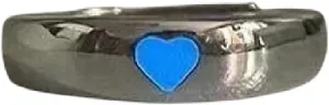 New 2025 New Luminous Ring Creative Glowing In The Dark Adjustable Couple Ring Women Men Heart Rings Valentine's Day Jewelry Gifts Jewelry With You Accessories Trendy Best For Gift