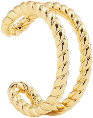 New 2025 Punk Gold Plated Ear Cuff Cartilage Clip For Women No Pierced C Shape Geometric Small Earcuff Wrap Clips Jewelry Findings Fashion Trendy Accessories Creative Gift
