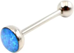 New 2026 1Pc Stone Opal Stainless Steel Ball Tongue Rings Bars Women Men Hers Septum Industrial Barbells Piercing Body Jewelry Fashion Trendy Accessories Creative Gift