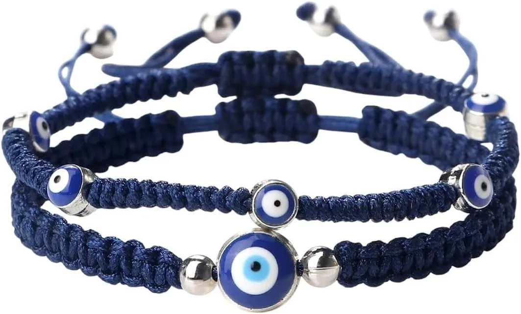 New 2026 2 Pcs Handmade Bracelet Couple Prayer Turkish Women Men Lucky Rope Adjustable Charm Female Jewelry Gifts Friend Fashion Trendy Accessories Creative Gift