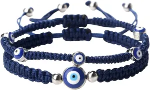 New 2026 2 Pcs Handmade Bracelet Couple Prayer Turkish Women Men Lucky Rope Adjustable Charm Female Jewelry Gifts Friend Fashion Trendy Accessories Creative Gift