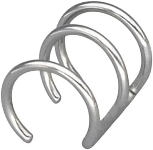 New 2026 2Pcs Fashion Stainless Steel Punk Rock Ear Clip Cuff Wrap Earrings No Piercing-On Cartilage Earring Jewelry Trendy Accessories Creative Gift