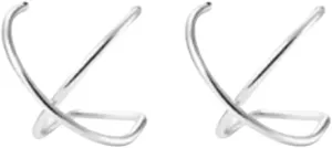 New 2026 4 Pcs Stainless Steel Ear Cuff Criss Cross Double Lines Cuffs Non Piercing Helix Earcuff Cartilage Earring Jewelry Fashion Trendy Accessories Creative Gift