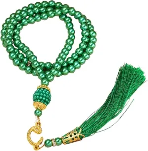 New 2026 Fashion 33 Beads Bracelet Muslim Tassel Prayer Glass Imitation Pearls Islamic Arabic Bracelets For Men Women Gift Rosary Jewelry Trendy Accessories Creative