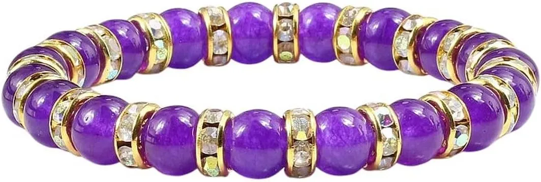 New 2026 Fashion Natural Stone Chalcedony Bracelets Charm Elastic Beads Bracelet Pulseira For Women Yoga Prayer Energy Jewelry Gifts Trendy Accessories Creative Gift