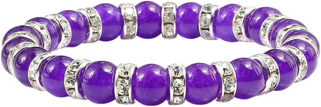 New 2026 Fashion Natural Stone Chalcedony Bracelets Charm Elastic Beads Bracelet Pulseira For Women Yoga Prayer Energy Jewelry Gifts Trendy Accessories Creative Gift