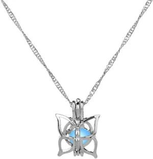 New 2026 Glow In The Dark Locket Necklace For Women Skull Heart Mermaid Cross Tortoise Glowing Beads Cage Pendant Fashion Decoration Jewelry Luxury With You Accessories Trendy Best Gift