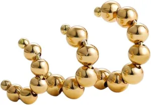New 2026 Gold Color Ear Cuff Cartilage Wrap Earrings Non-Piercing Bones Spiral Clip Set For Women Men Jewelry Gift Fashion Trendy Accessories Creative
