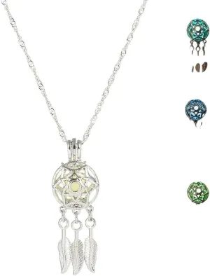 New 2026 Hollow Luminescent Necklaces For Women Glow In The Dark Dream Catcher Pendant Statement Choker Fashion Jewelry Trendy Accessories Creative Gift