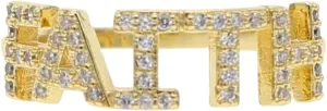 New 2026 Letter Ring Cz Gold Color Filled Babe Boss Hope Faith Custom Letters Fashion Rings Jewelry Luxury Accessories Creative Gift